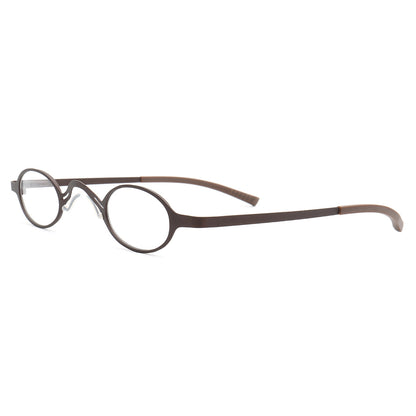 Harlow | Monturas de anteojos de negocios de forma ovalada | Gafas unisex modernas de metal.