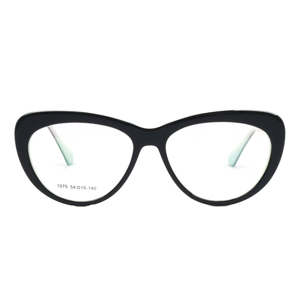 Lynwood | Cat Eye Glasses For Women w/ Tortoise Shell Pattern | Acetate Frame w/ Metal Temples