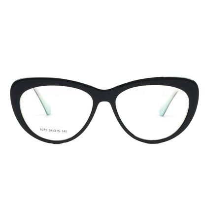 Lynwood | Gafas de ojo de gato para mujer con patrón de caparazón de tortuga | Montura de acetato con patillas de metal.