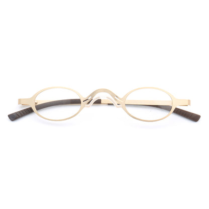 Harlow | Monturas de anteojos de negocios de forma ovalada | Gafas unisex modernas de metal.