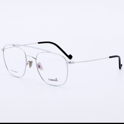 Sergio | Old School Titanium Eyeglasses | 80s Flat Top Frame For Men & Women