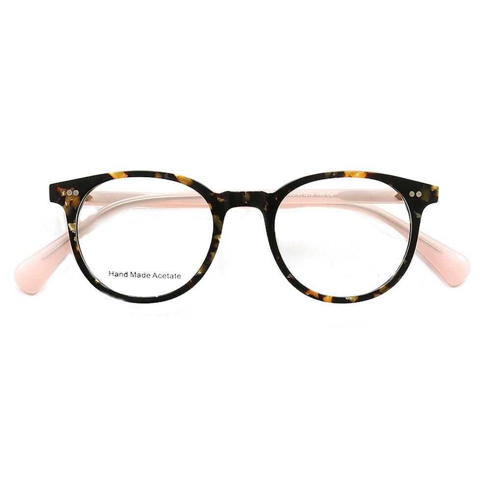Round tortoise shell eyeglasses