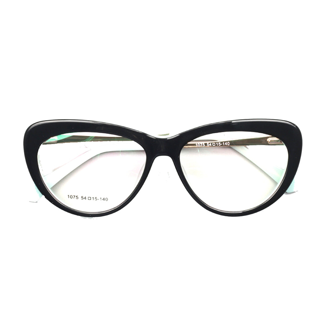 Lynwood | Cat Eye Glasses For Women w/ Tortoise Shell Pattern | Acetate Frame w/ Metal Temples