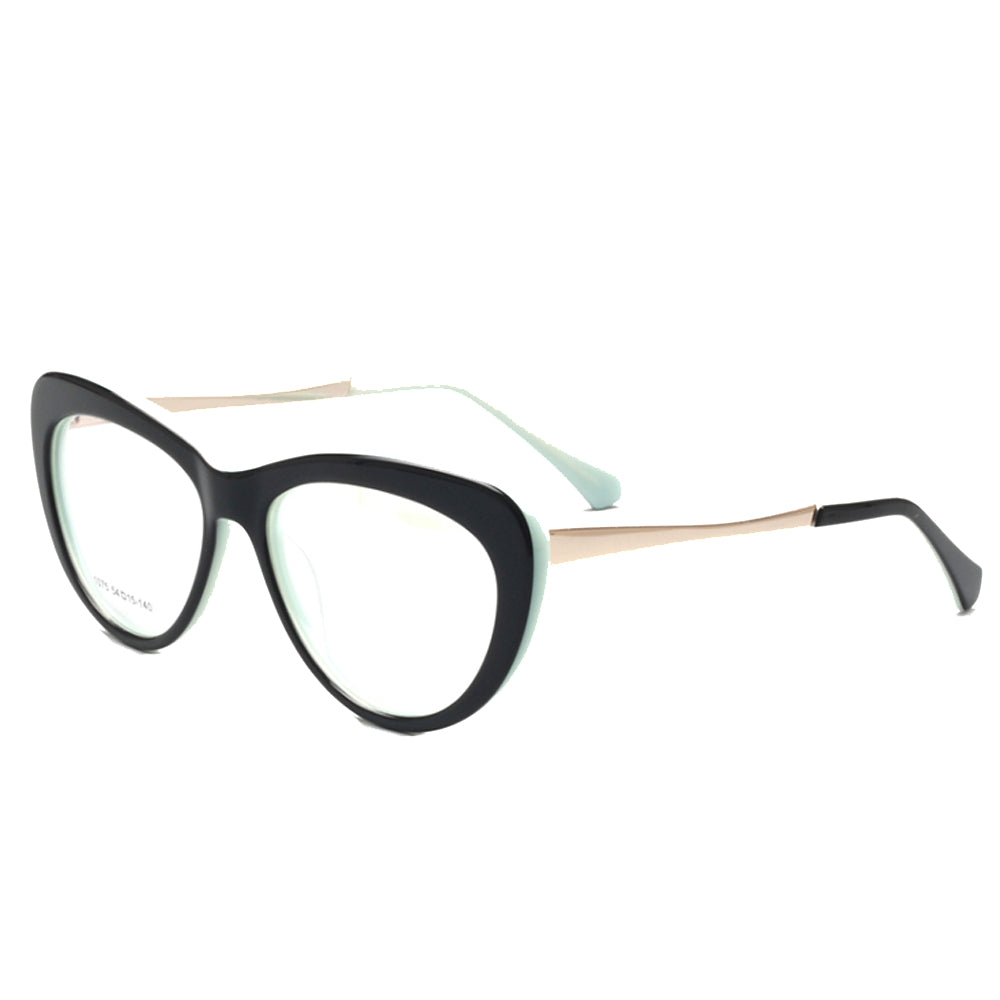 Lynwood | Cat Eye Glasses For Women w/ Tortoise Shell Pattern | Acetate Frame w/ Metal Temples