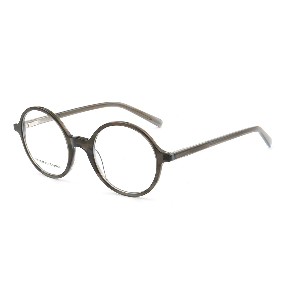 Midnight | Patterned Acetate Eyeglasses For Men & Women | Retro Round Full Rim Glasses Frames