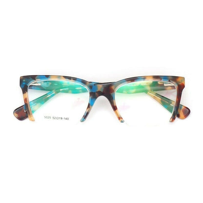 Isabelle | Lunettes œil de chat à demi-jante pour femmes | Modèle moderne de carapace de tortue semi-sans monture