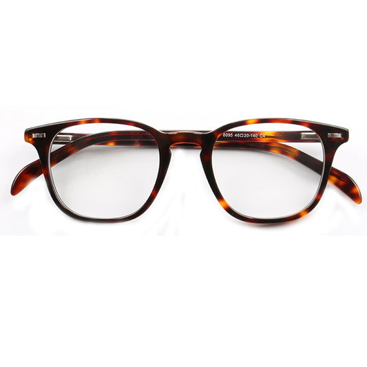 Front view of tortoise shell acetate full rim glasses