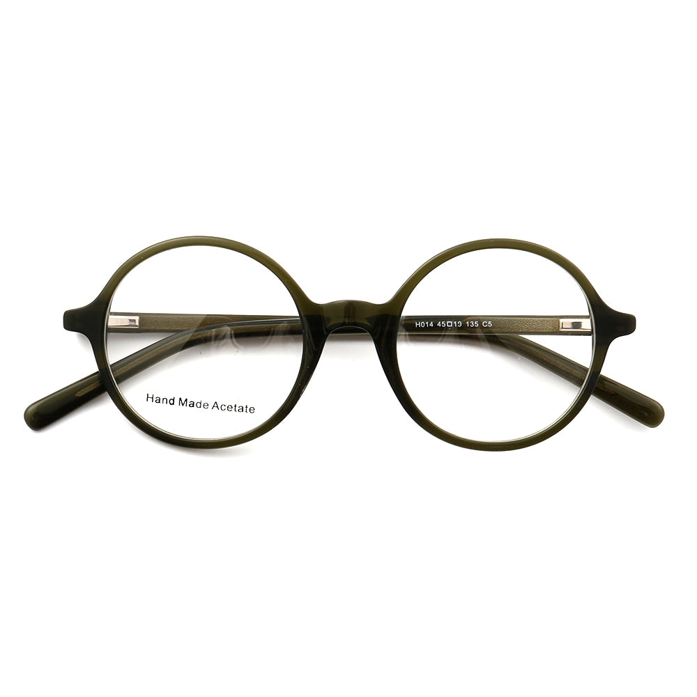 Midnight | Patterned Acetate Eyeglasses For Men & Women | Retro Round Full Rim Glasses Frames