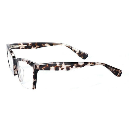 Isabelle | Lunettes œil de chat à demi-jante pour femmes | Modèle moderne de carapace de tortue semi-sans monture