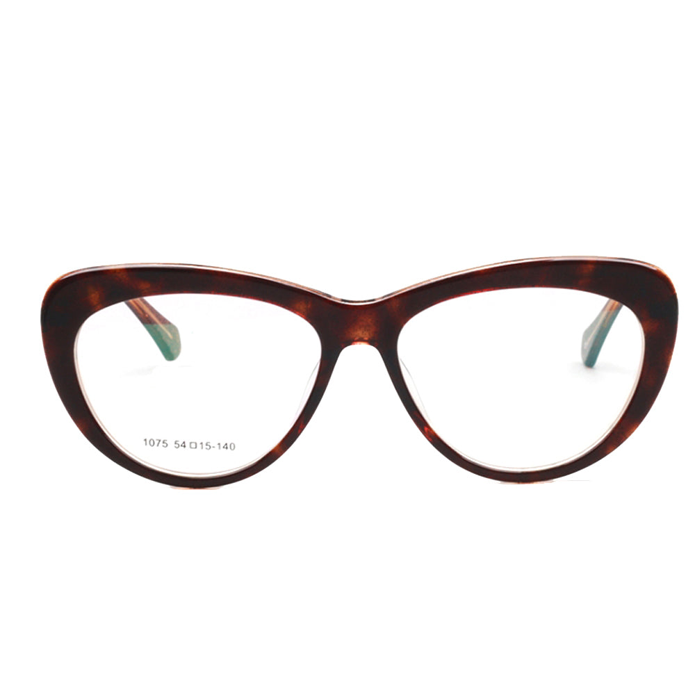 Lynwood | Cat Eye Glasses For Women w/ Tortoise Shell Pattern | Acetate Frame w/ Metal Temples