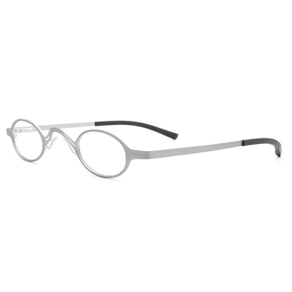 Harlow | Monturas de anteojos de negocios de forma ovalada | Gafas unisex modernas de metal.