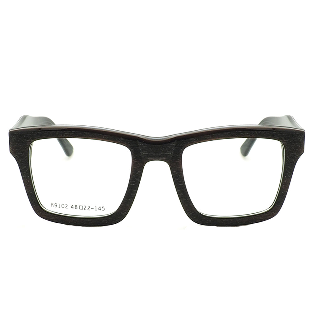 Black retro square eyeglass frames