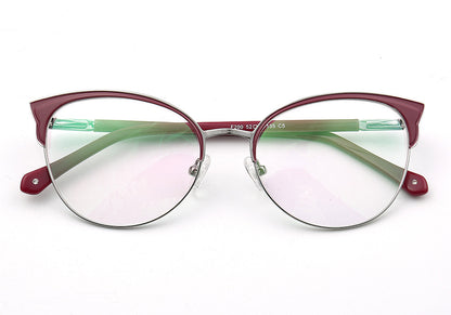 Ruby colored cat eye glasses for women