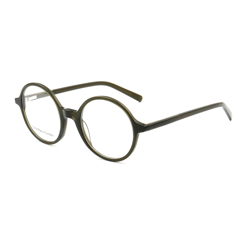 Midnight | Patterned Acetate Eyeglasses For Men & Women | Retro Round Full Rim Glasses Frames