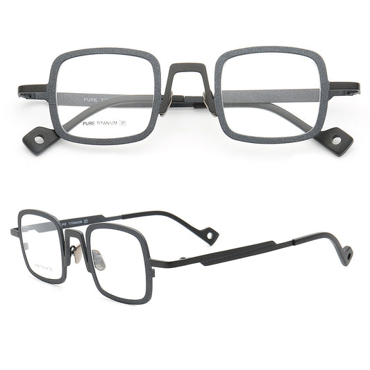 Rueben | Funky Square Full Rim Titanium Glasses Frames | Modern Two Toned Lightweight Eyeglasses Online