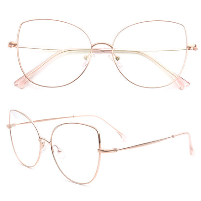 Oversized butterfly shaped eyeglasses for women