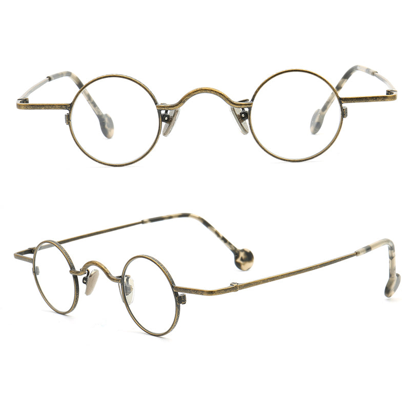 Jefferson | Geek Style Full Rim Metal Eyeglasses | Round Vintage Nerd Glasses Frames