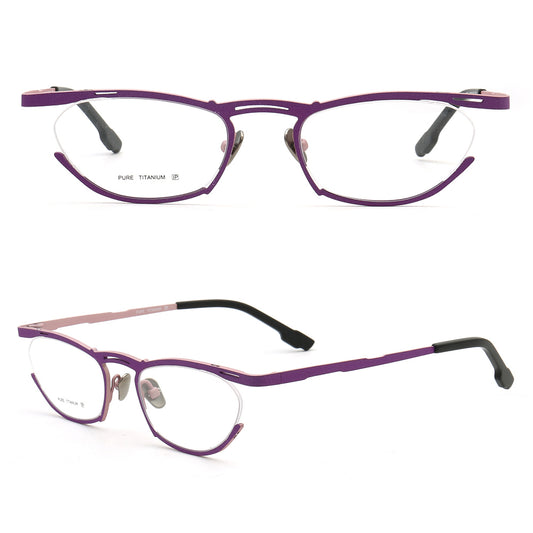 Womens cat eye titanium eyeglass frames