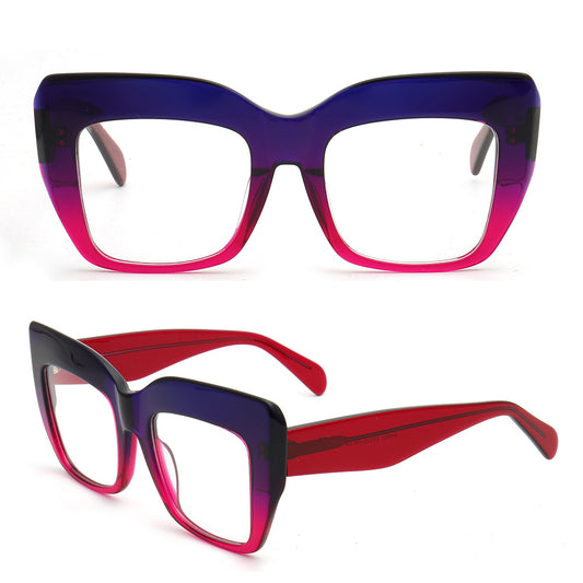 Funky red cat eye glasses frames