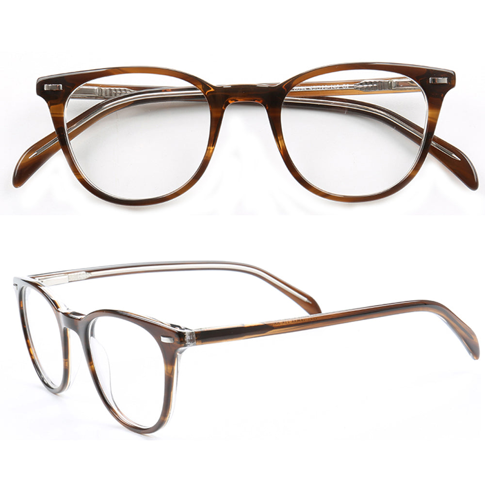 Full Rim Style Frame Lennox | Basic Round Acetate Eyewear Frames | Classic Full Rim Unisex ...