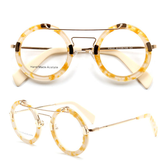 Yellow tortoise shell eyeglass frames