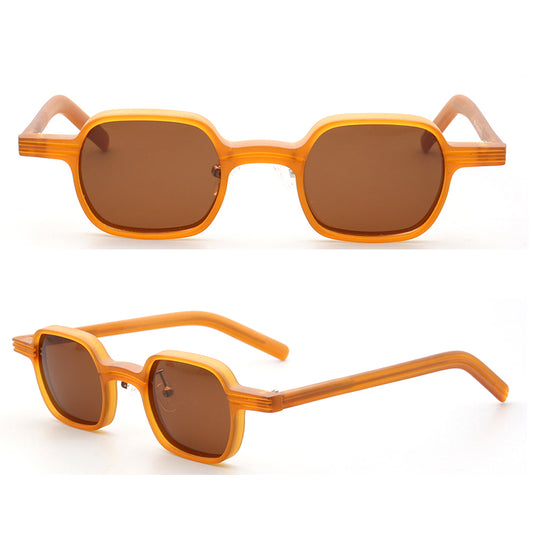 Orange square polarized sunglasses
