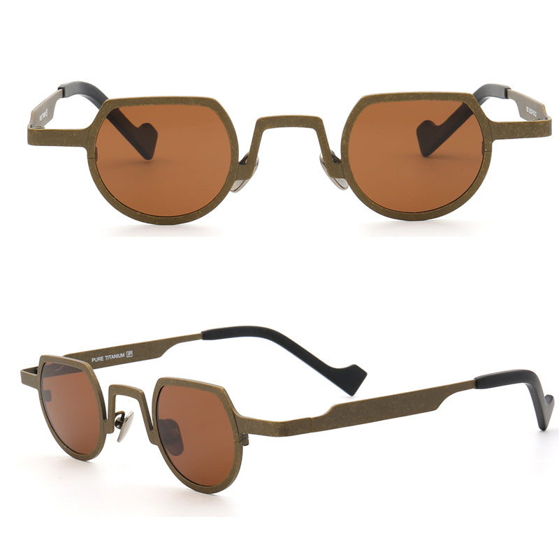 Brown Polarized Titanium Sunglasses