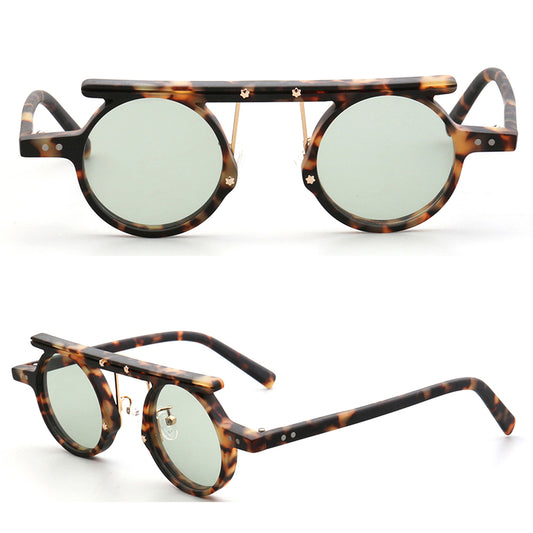 Flat top tortoise polarized sunglasses