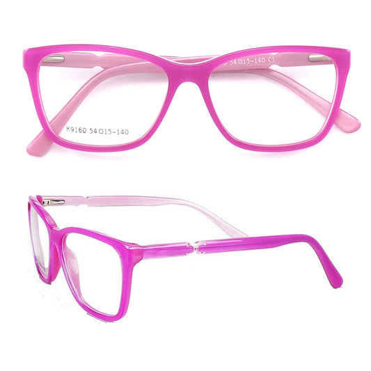 Pink full rim acetate eyeglasses for women