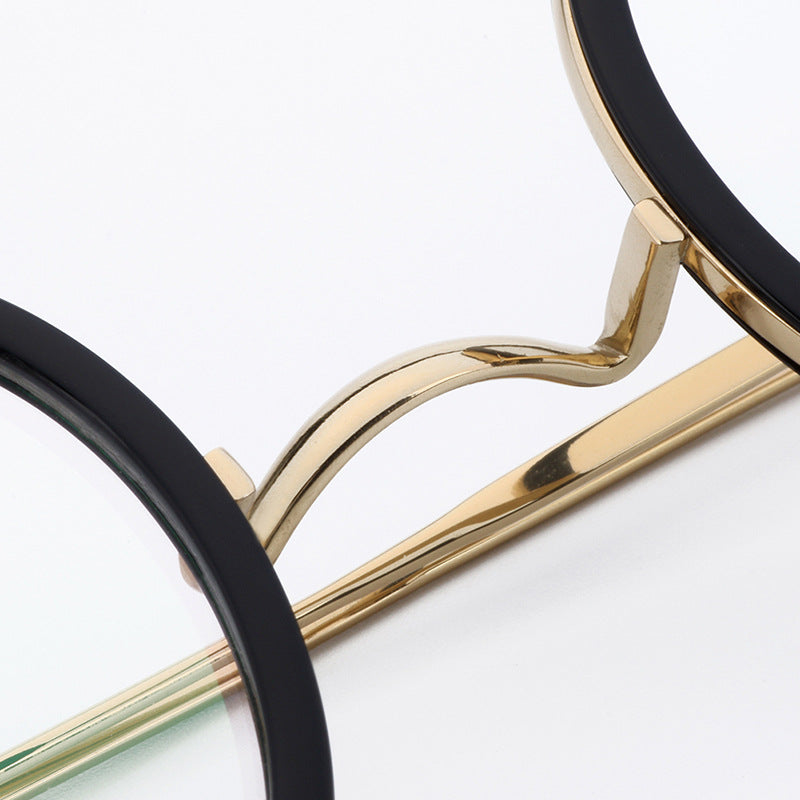 Harmony | Vintage Round Titanium Eyeglasses | Lightweight Design w/ Patterned Acetate