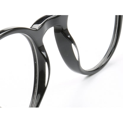 Bridge of black acetate glasses frames