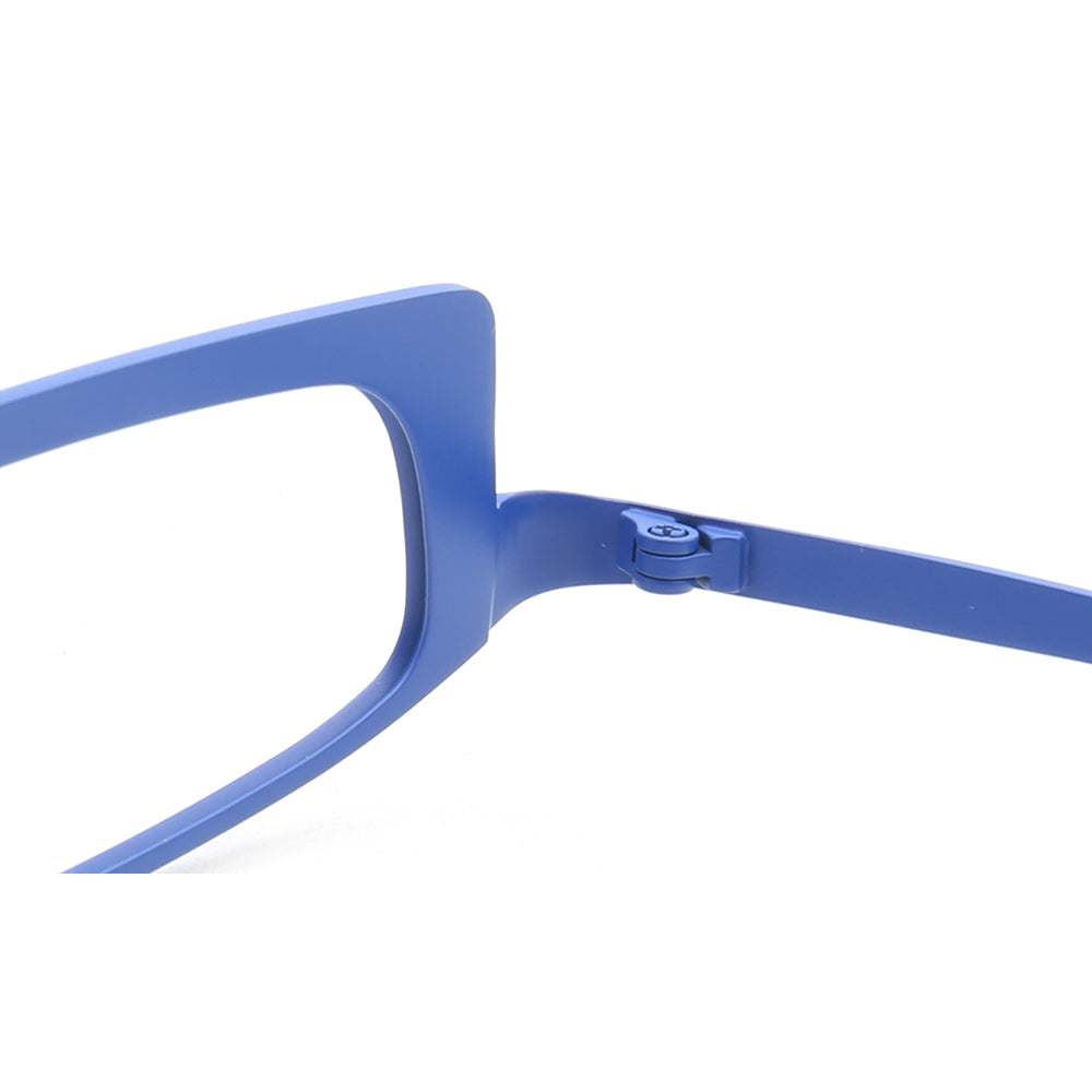 Vernon | Sleek Rectangular Titanium Eyeglass Frames | Modern Two Toned Full Rim Glasses