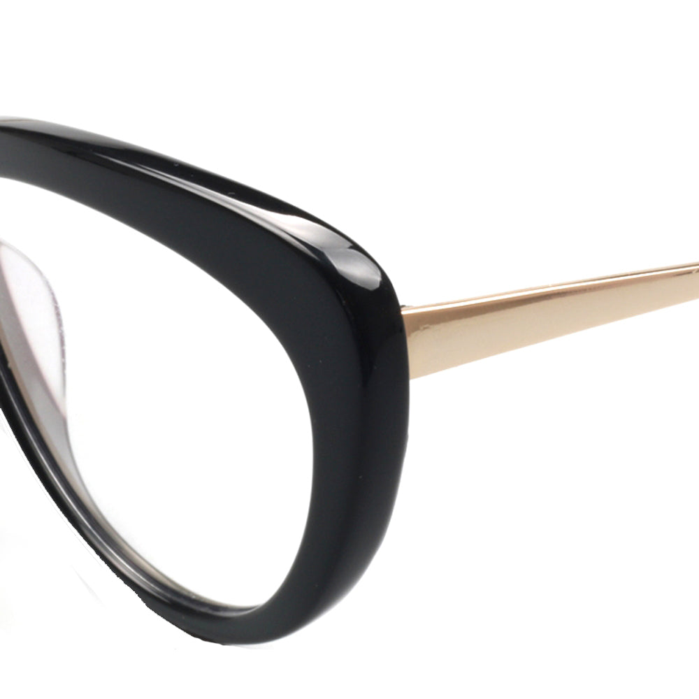 Lynwood | Cat Eye Glasses For Women w/ Tortoise Shell Pattern | Acetate Frame w/ Metal Temples