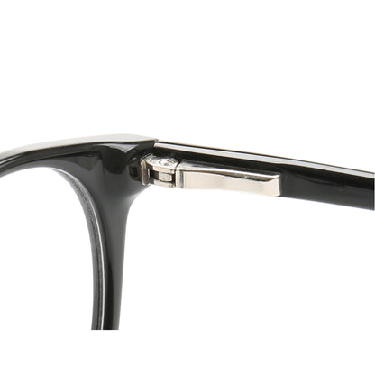 Inner hinge of black acetate glasses frames
