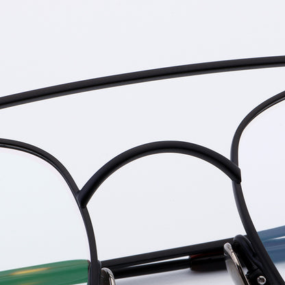 Sergio | Old School Titanium Eyeglasses | 80s Flat Top Frame For Men & Women
