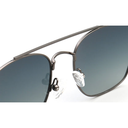 Nose pads of grey double bridge sunglasses