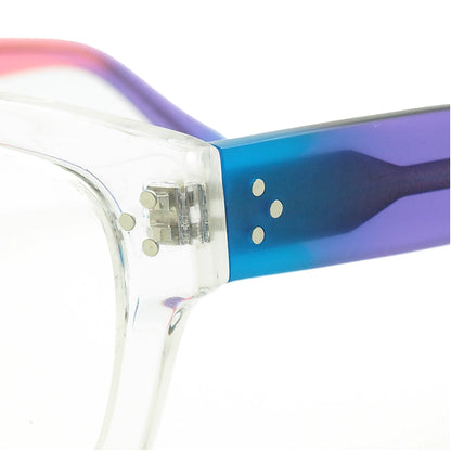 Gradient temple of acetate eyeglasses