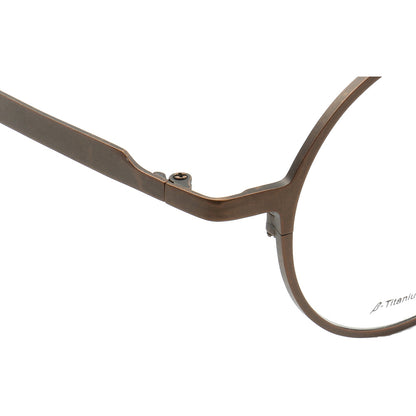 Temple of bronze full rim titanium glasses