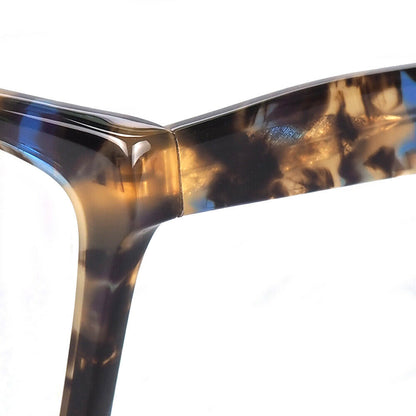 Isabelle | Lunettes œil de chat à demi-jante pour femmes | Modèle moderne de carapace de tortue semi-sans monture