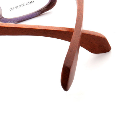 Temple tips of wooden eyeglass frames