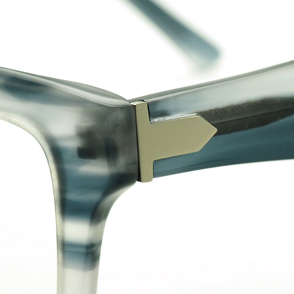 Temple of blue acetate eyeglass frames