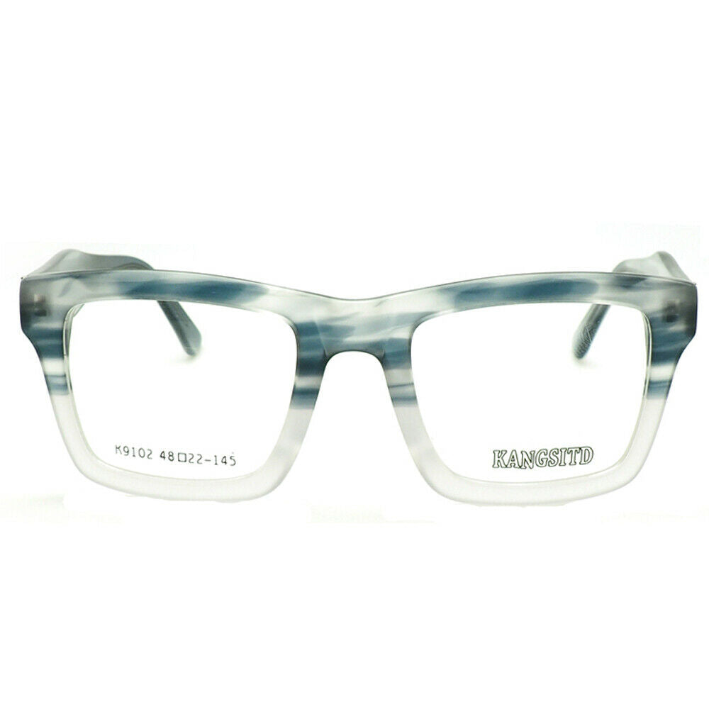 Oversized blue eyeglass frames