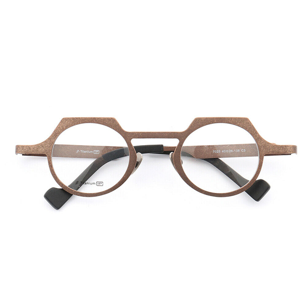 Copper colored titanium eyeglasses