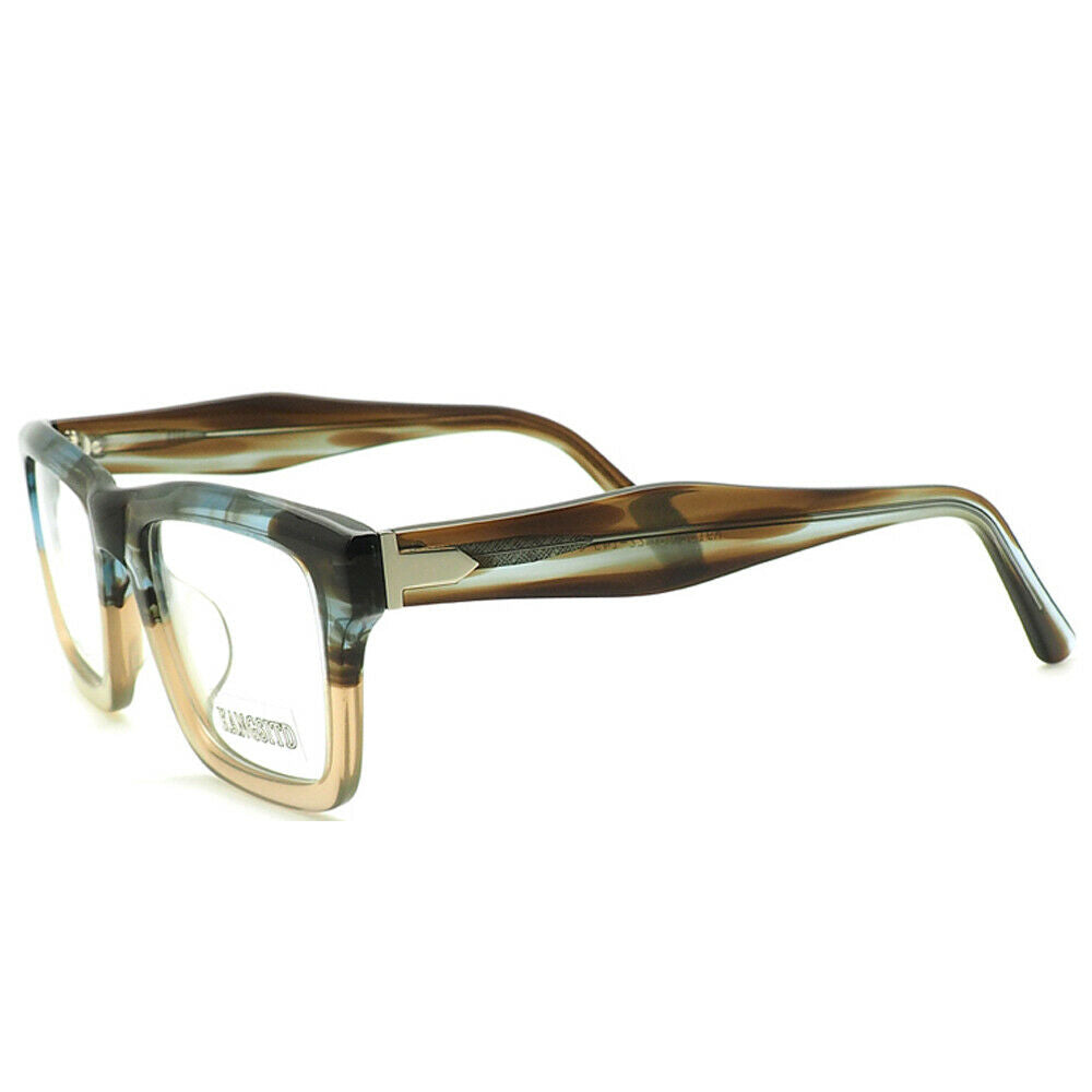 Side view of square oversized eyeglass frames