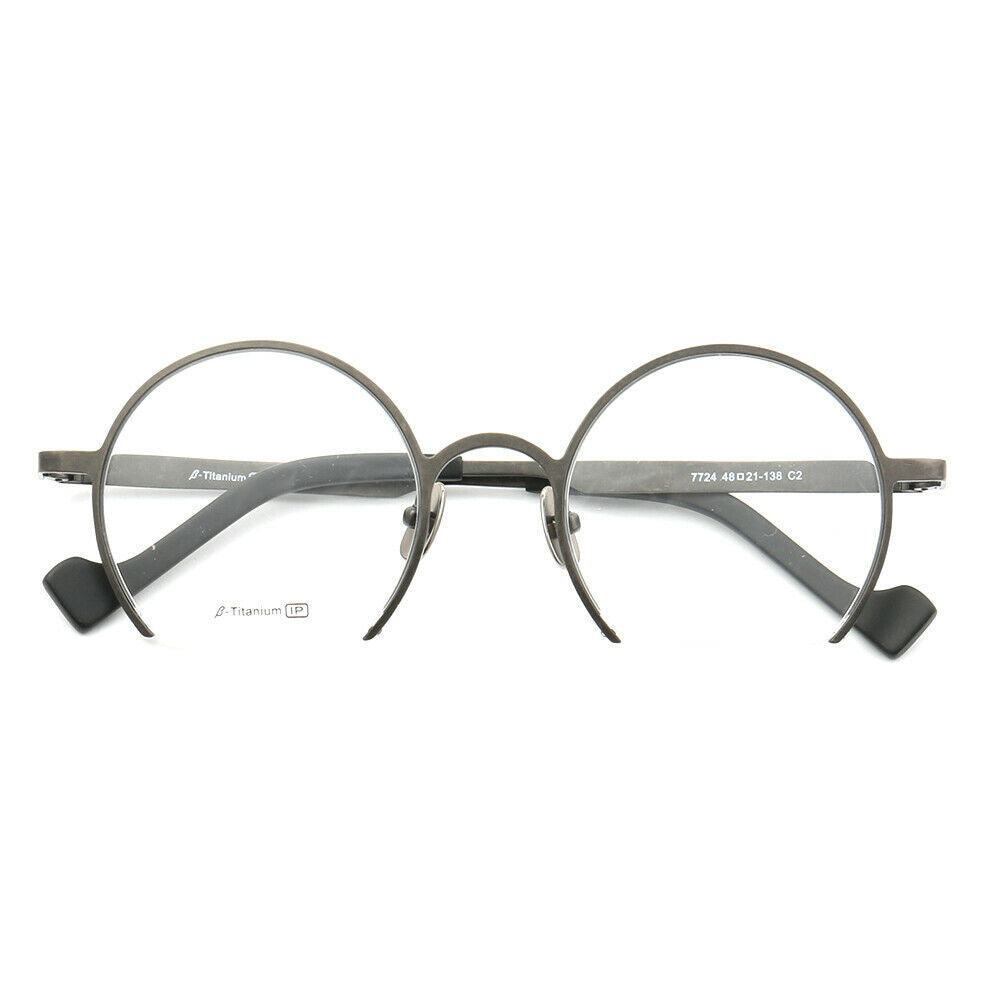 Sutton | Retro Round Semi Rimless Eyeglasses | Lightweight  display picture 1
